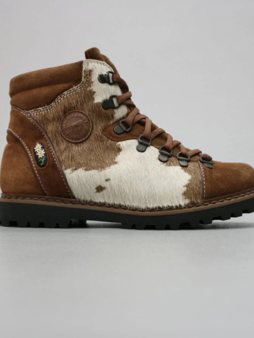 Michel Jordi 39 Ladies 8-8.5 Geneve Cowhide Hair Spirit Switzerland Ethno Boots - Picture 4 of 12